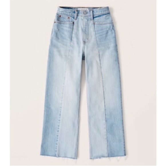 ABERCROMBIE & Fitch The Ankle Straight Seemed Front Jeans Size 30 /10 Curve Love - Picture 1 of 6